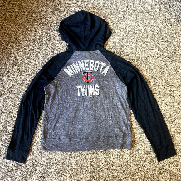 NWT MLB Minnesota Twins Zip Up Hoodie Sweatshirt Youth Size L Baseball Logo - Picture 3 of 9